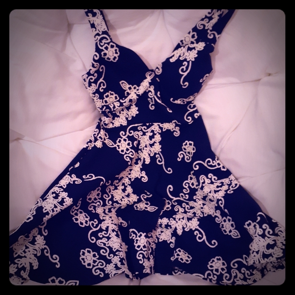 Navy Skater Dress